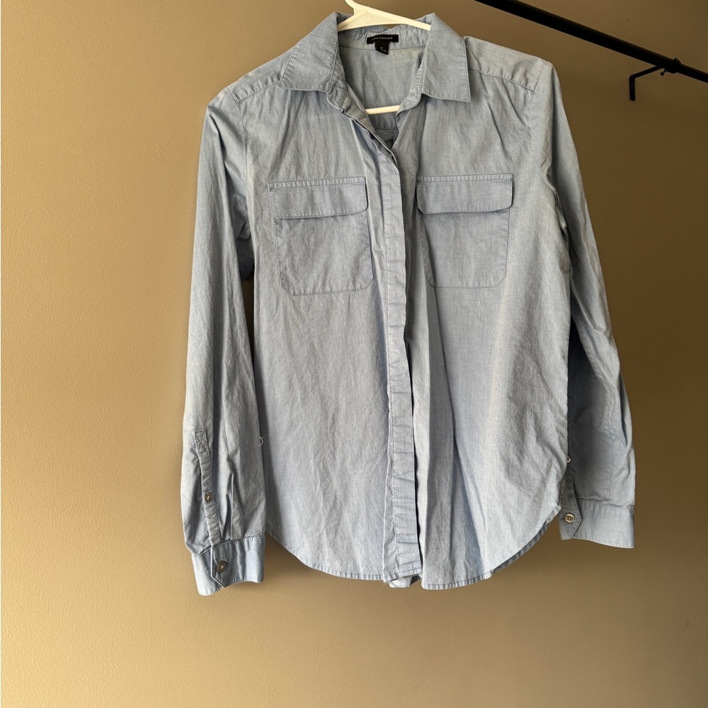 Women’s Light Blue Button Down Shirt